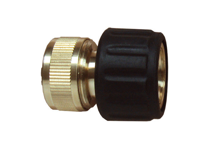 Brass Click Quick Connect Water Hose Coupling with Black Rubber Cover