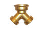 Brass Y Type Three Way Pipe Fitting Two Male x Female Thread