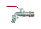 Forging Brass Tap Valve , Ball Valve Tap Lever Steel Handle With Cover Working Pressure Max 16 Bar