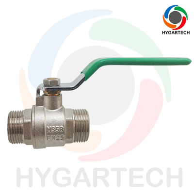 Brass Ball Valve W/ Male Thread Ends Lever Steel Handle