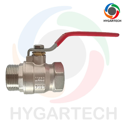 Lever Steel Handle Brass Ball Valve With Mf Thread Ends