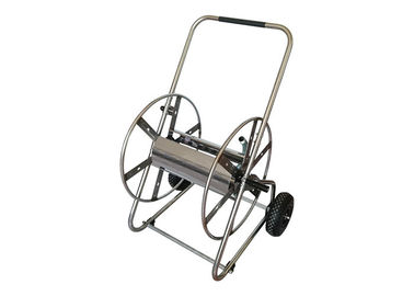 1" x 30m Metal Hose Reel Cart , Stainless Steel Garden Hose Reel Cart