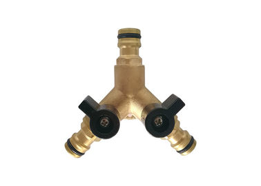 Easy Connect Brass Three Way Ball Bibcock Valve Tap with Aluminum Handle
