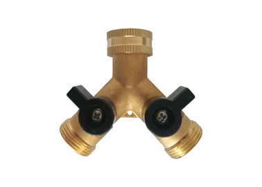 Forging Brass Three Way Valve Tap Female x Two Male Thread Connect