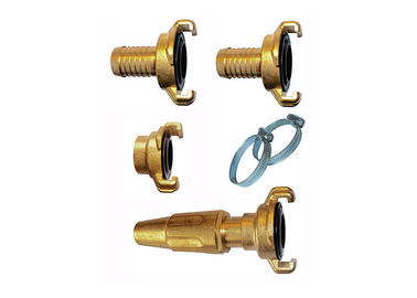 High Reliability Brass Hose Nozzle Kit with Claw-Lock Hose Quick Coupling Set / Clamps