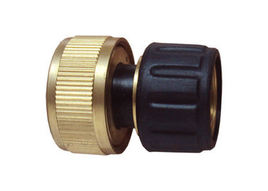 Durable Brass Click Quick Hose Coupling with Black Rubber Protective Cover and No-return Stopper